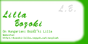 lilla bozoki business card