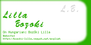 lilla bozoki business card
